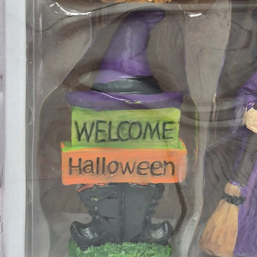 Seasonal Accents 6 Piece Fairy Garden Halloween Witch Set Miniatures New